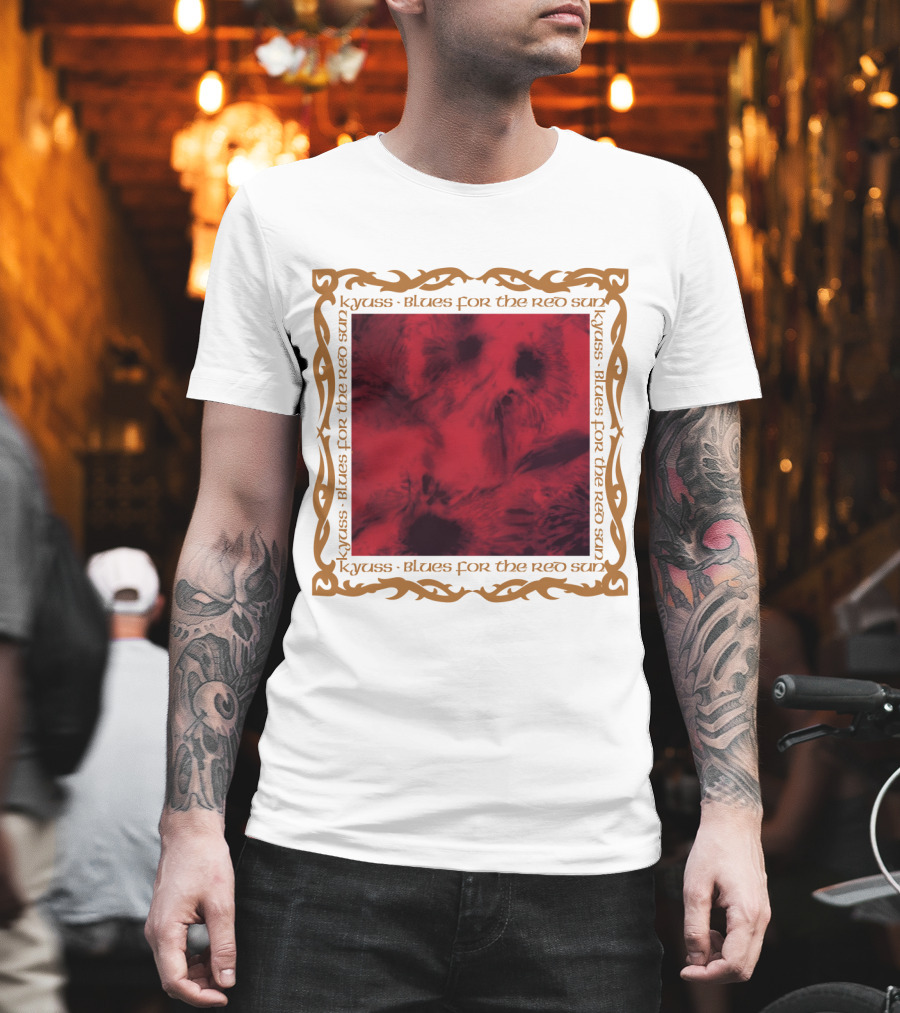 Kyuss Blues For The Red Sun Abstract Red Pattern Framed T-Shirt