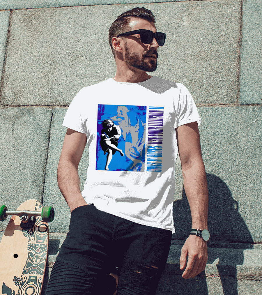 Guns N Roses Use Your Illusion Ii Blue Angel Artwork T-Shirt