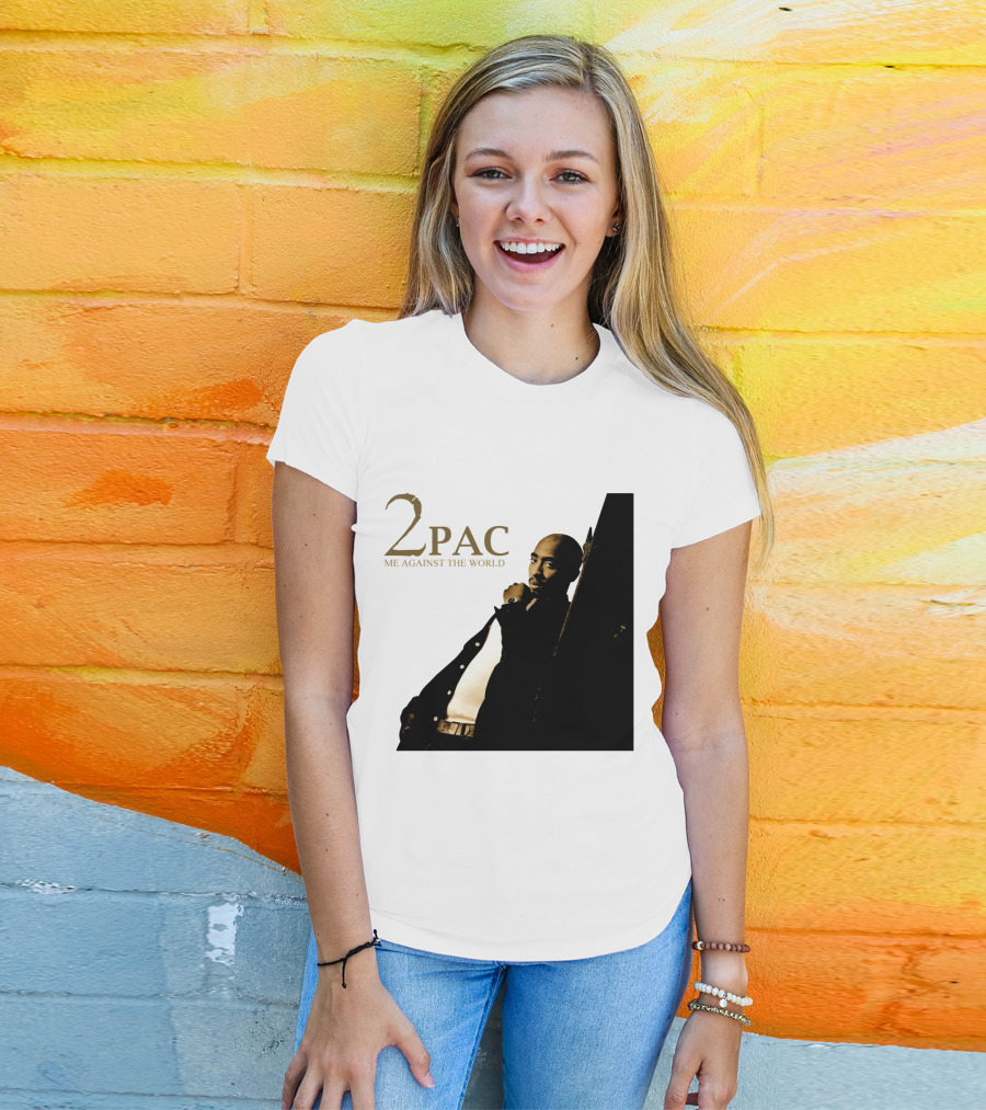 2Pac Me Against The World Album Cover With Tupac Shakur Photo T-Shirt