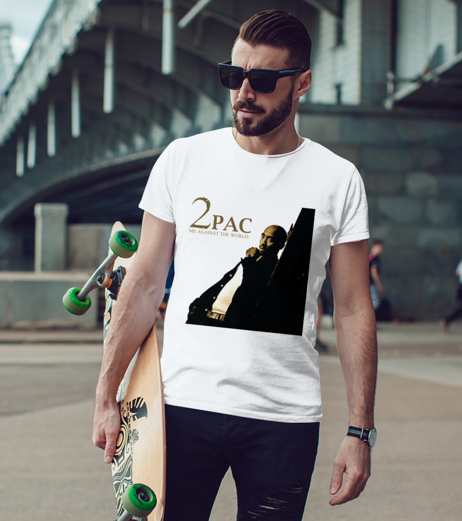 2Pac Me Against The World Album Cover With Tupac Shakur Photo T-Shirt