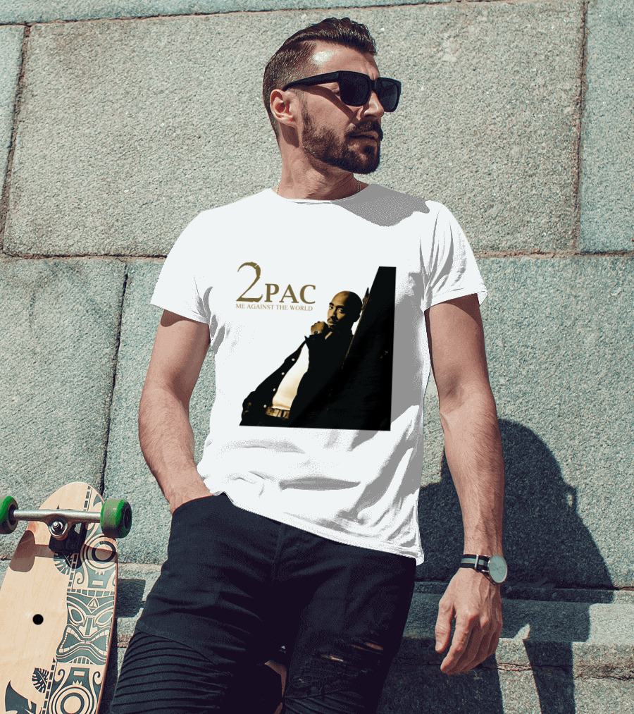 2Pac Me Against The World Album Cover With Tupac Shakur Photo T-Shirt
