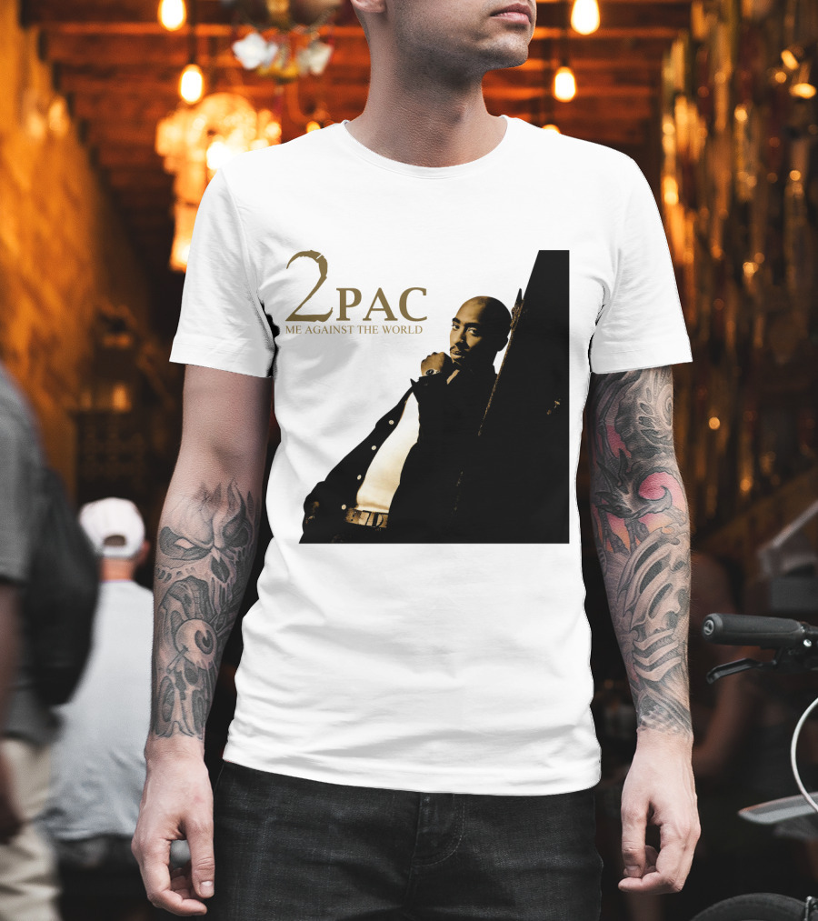 2Pac Me Against The World Album Cover With Tupac Shakur Photo T-Shirt