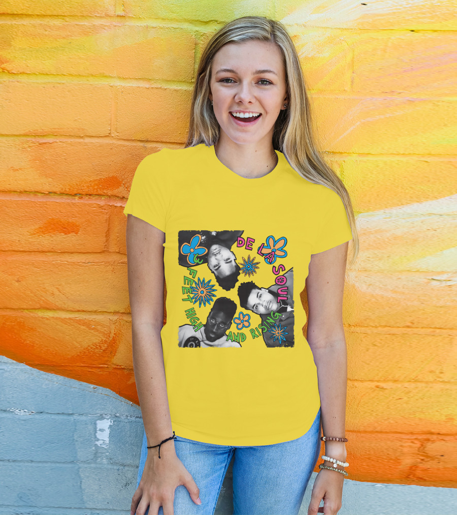 De La Soul 3 Feet High And Rising Colorful Flower T-Shirt