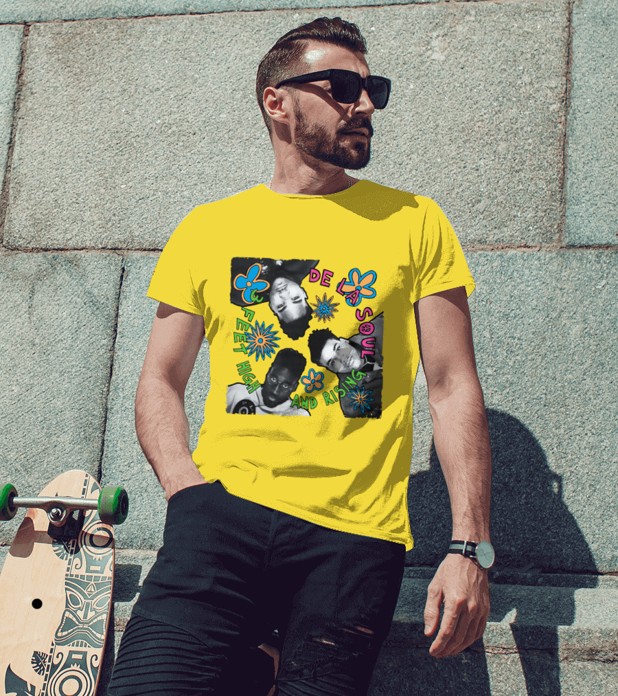 De La Soul 3 Feet High And Rising Colorful Flower T-Shirt