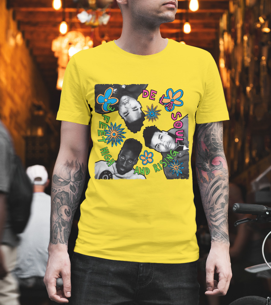 De La Soul 3 Feet High And Rising Colorful Flower T-Shirt