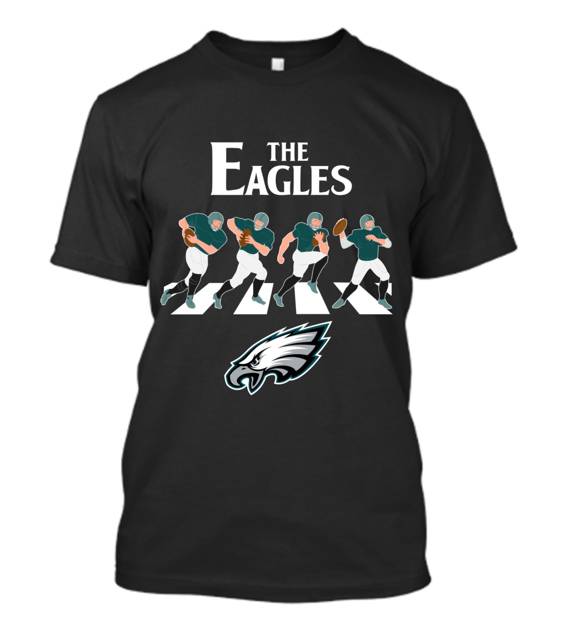 Philadelphia Eagles Football Players Abbey Road Parody With Team T-Shirt