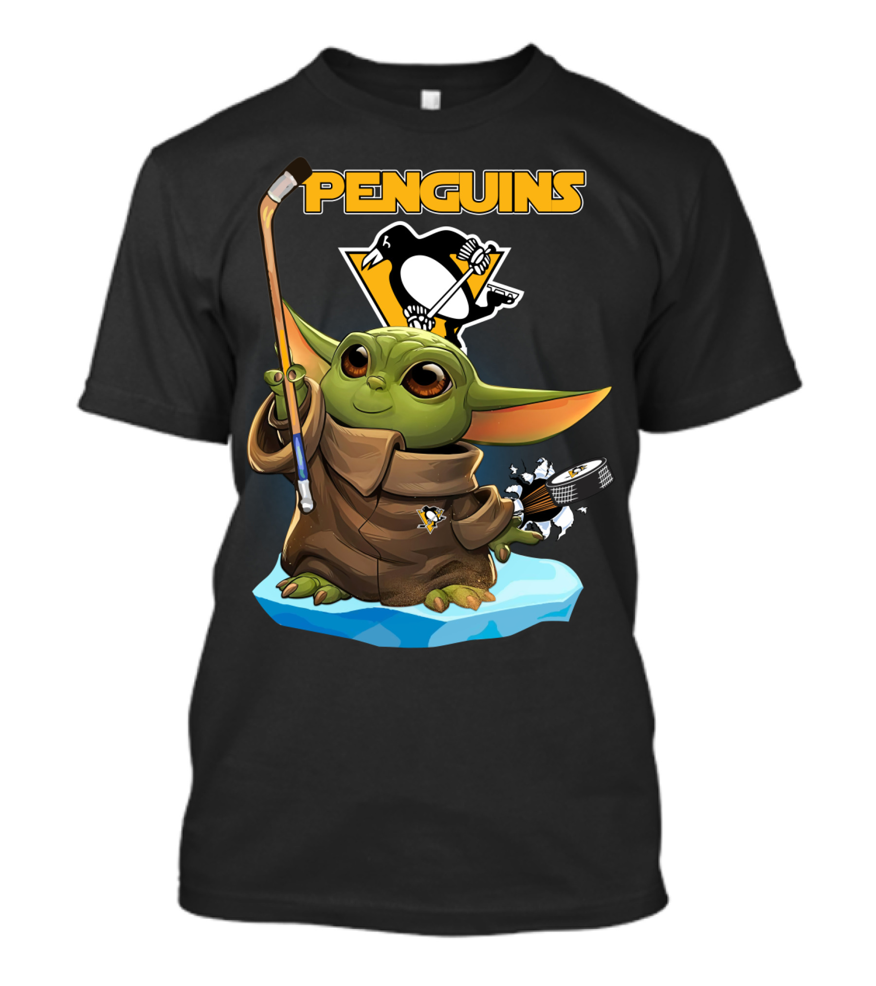 Penguins Baby Yoda Pittsburgh Hockey T-Shirt