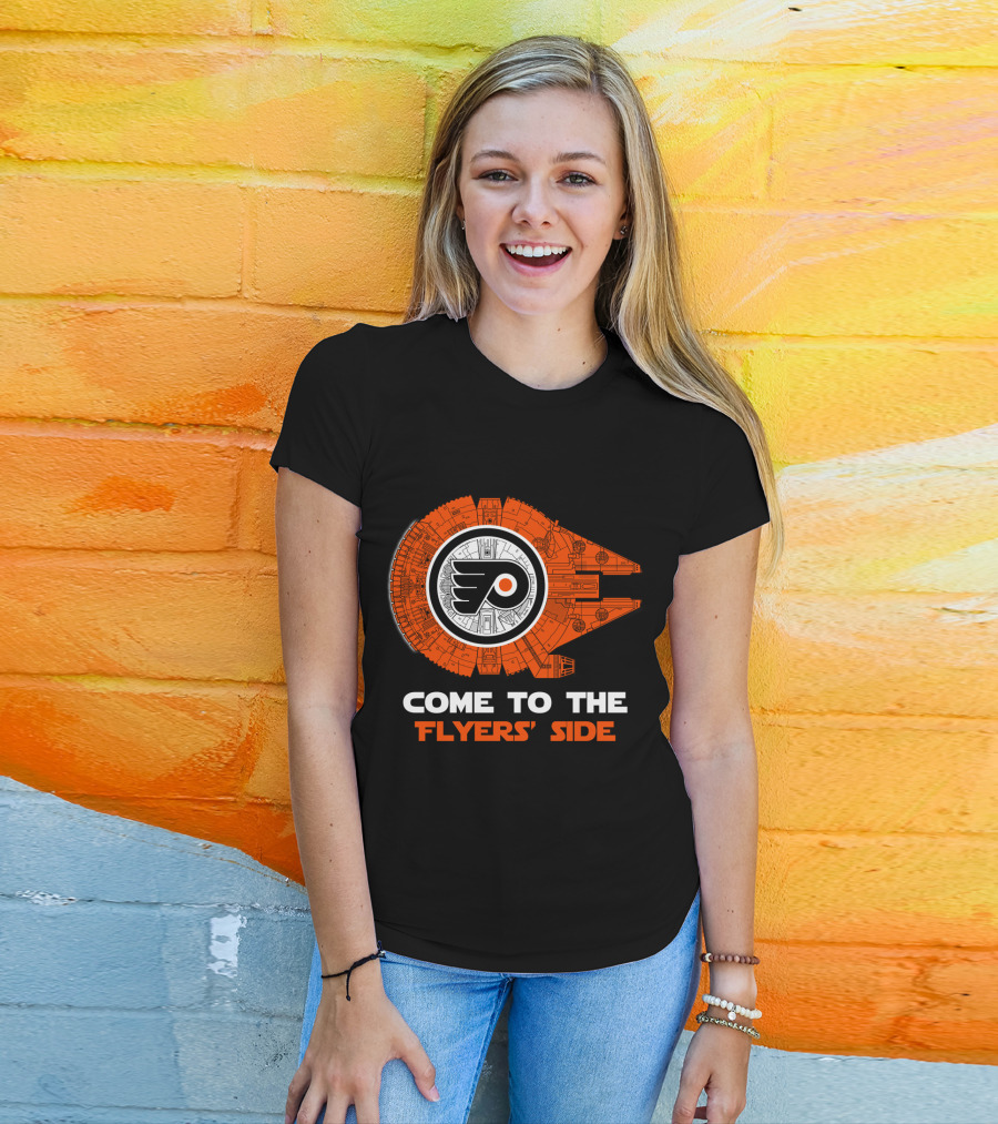 Come To The Flyers' Side Philadelphia Millennium Falcon T-Shirt