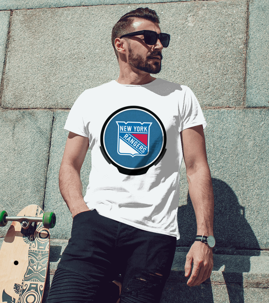 New York Rangers Power Decal Logo Shield T-Shirt