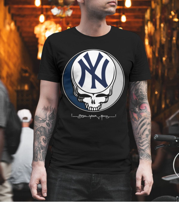 Grateful Dead Steal Your Face New York Yankees T-Shirt Grateful Dead Steal Your Face New York Yankees T-Shirt