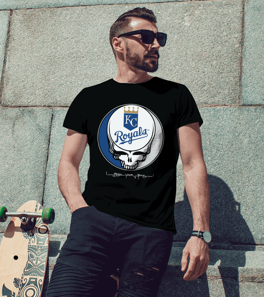 GRATEFUL DEAD Steal Your Face KC Royals T-Shirt