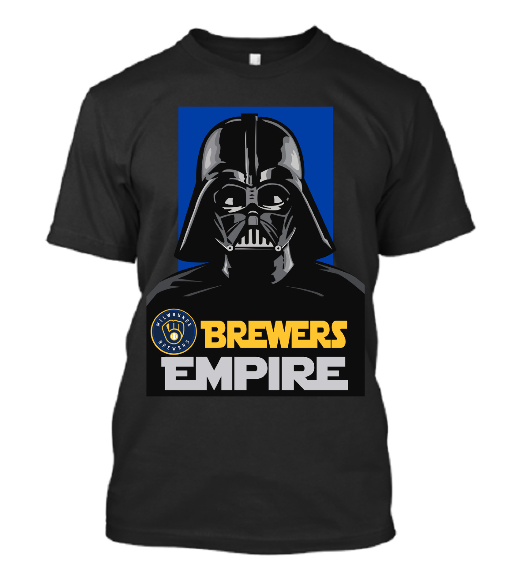 Milwaukee Brewers Empire Darth Vader Crossover Fan T-Shirt