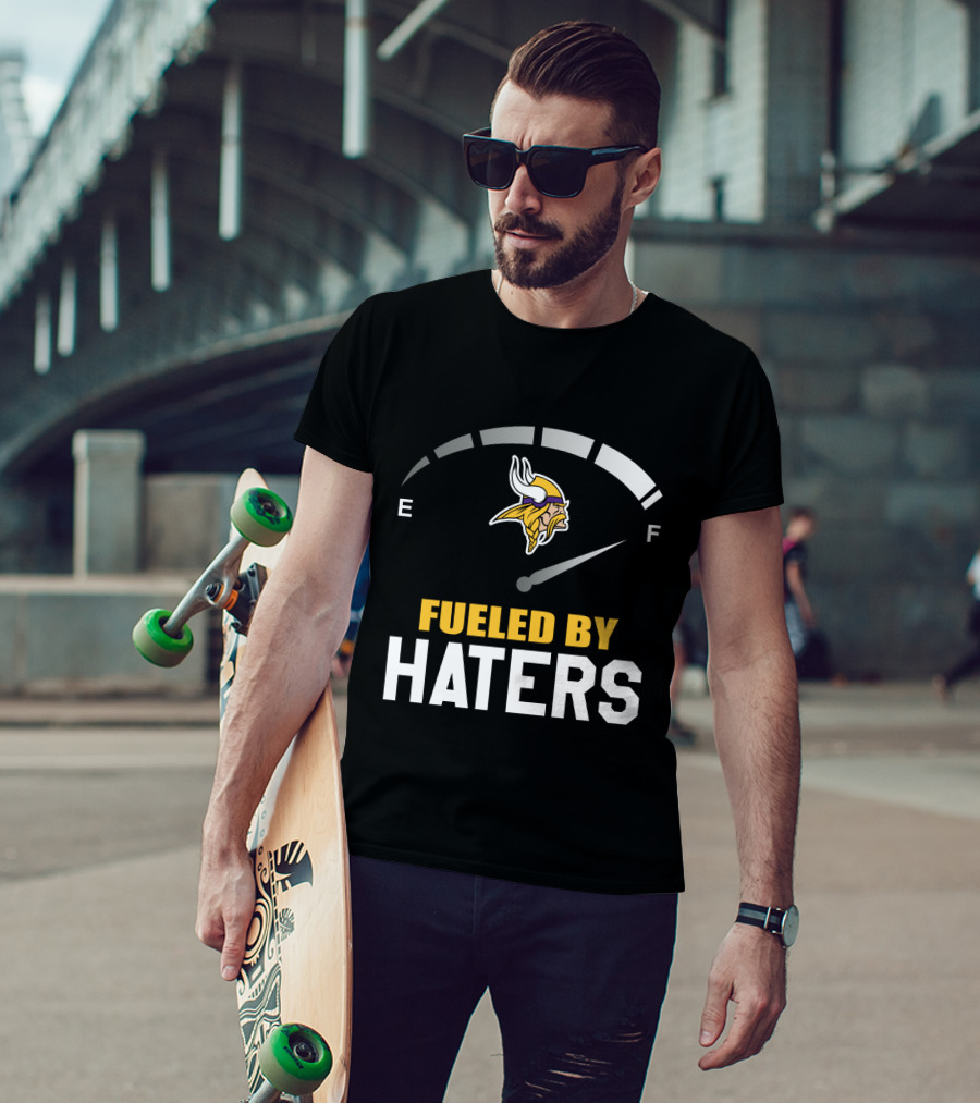 Minnesota Vikings Fueled By Haters Emblematic Meter Display T-Shirt