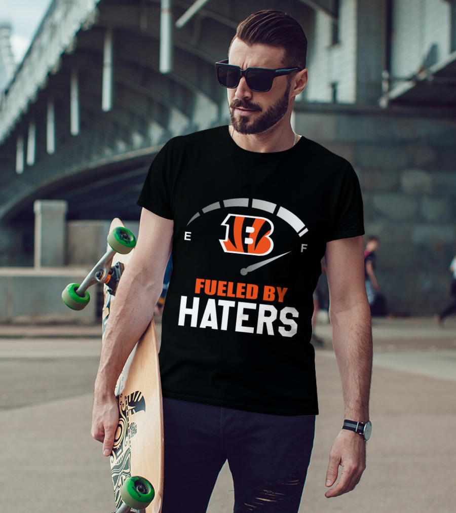 Cincinnati Bengals Fueled By Haters Gas Gauge T-Shirt
