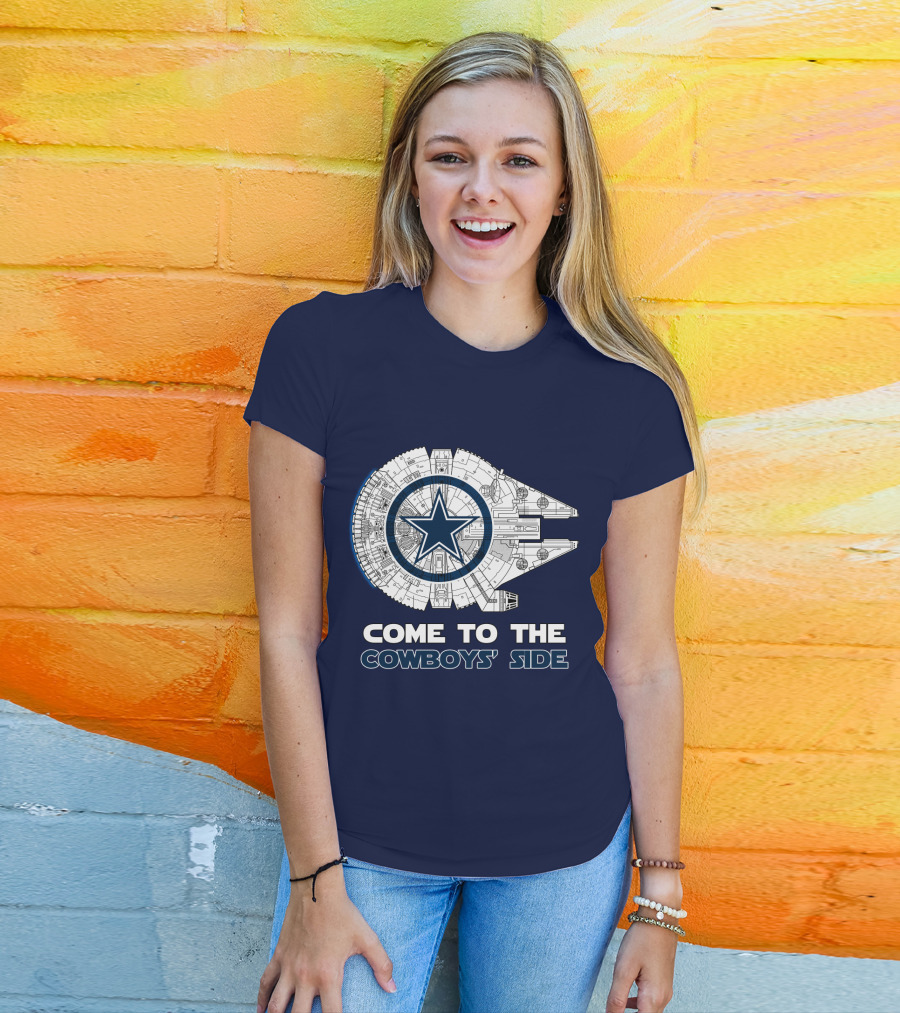 Come To The Cowboys' Side Millennium Falcon Star Cowboys T-Shirt