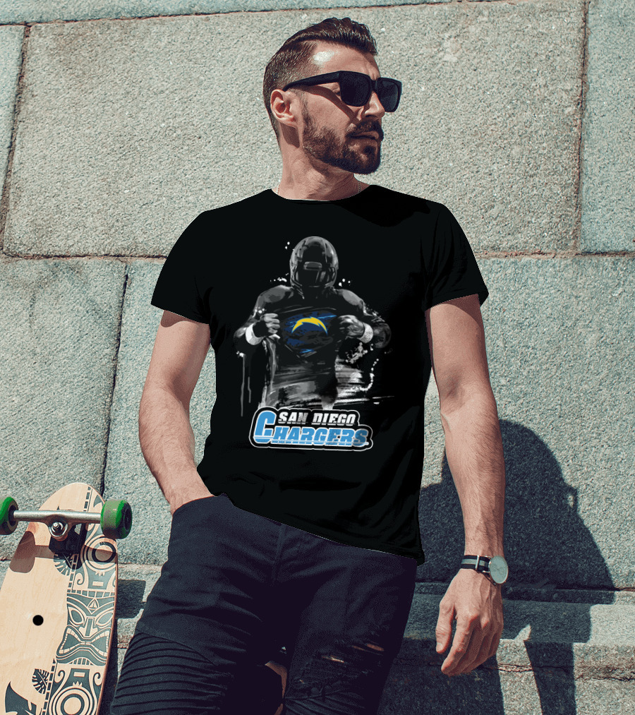 San Diego Chargers Football Hero Bold Lightning T-Shirt