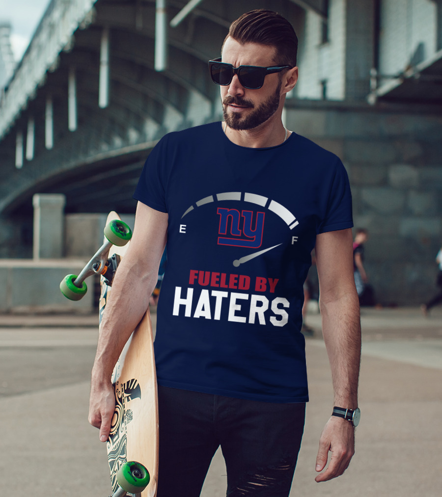 New York Giants Fueled By Haters Fuel Gauge T-Shirt