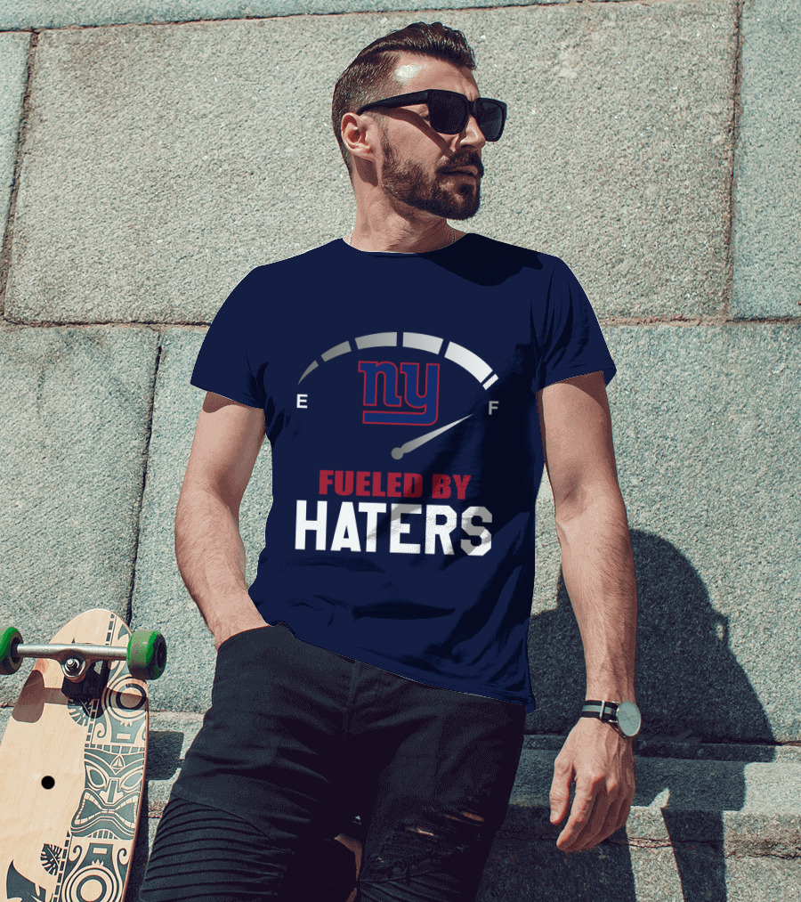 New York Giants Fueled By Haters Fuel Gauge T-Shirt