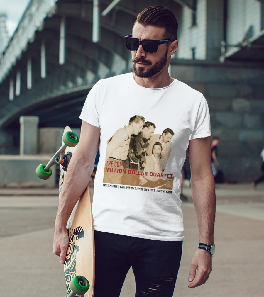 The Complete Million Dollar Quartet Elvis Presley Carl Perkins Jerry Lee Lewis Johnny Cash T-Shirt