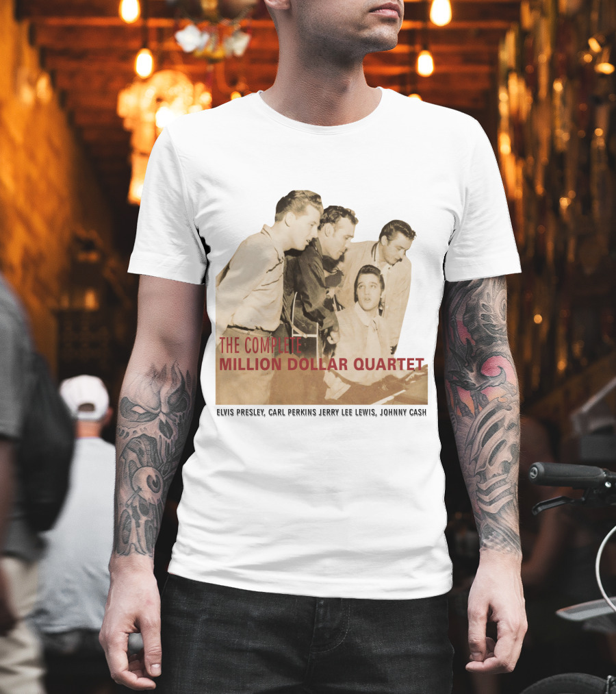 The Complete Million Dollar Quartet Elvis Presley Carl Perkins Jerry Lee Lewis Johnny Cash T-Shirt
