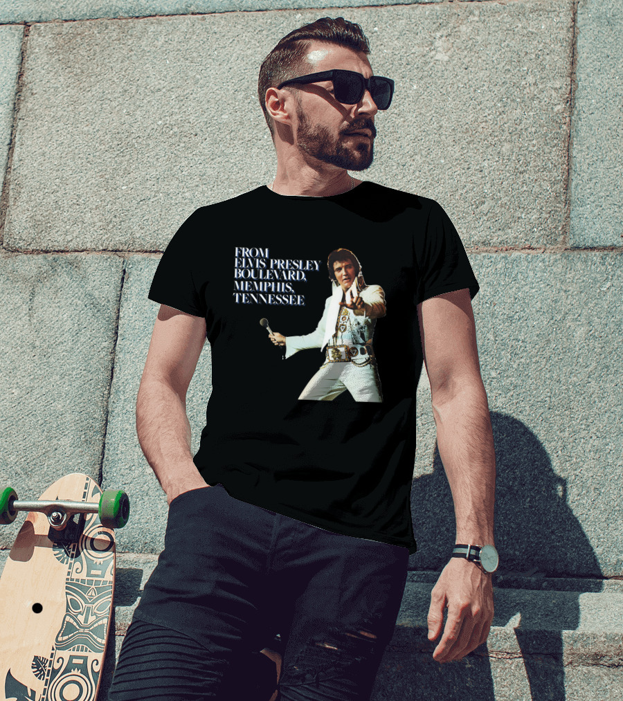 From Elvis Presley Boulevard Memphis Tennessee T-Shirt