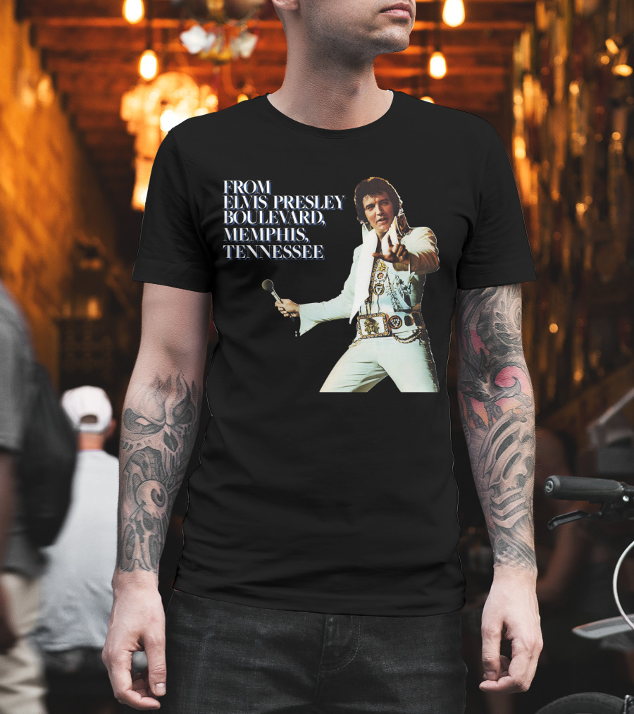 From Elvis Presley Boulevard Memphis Tennessee T-Shirt
