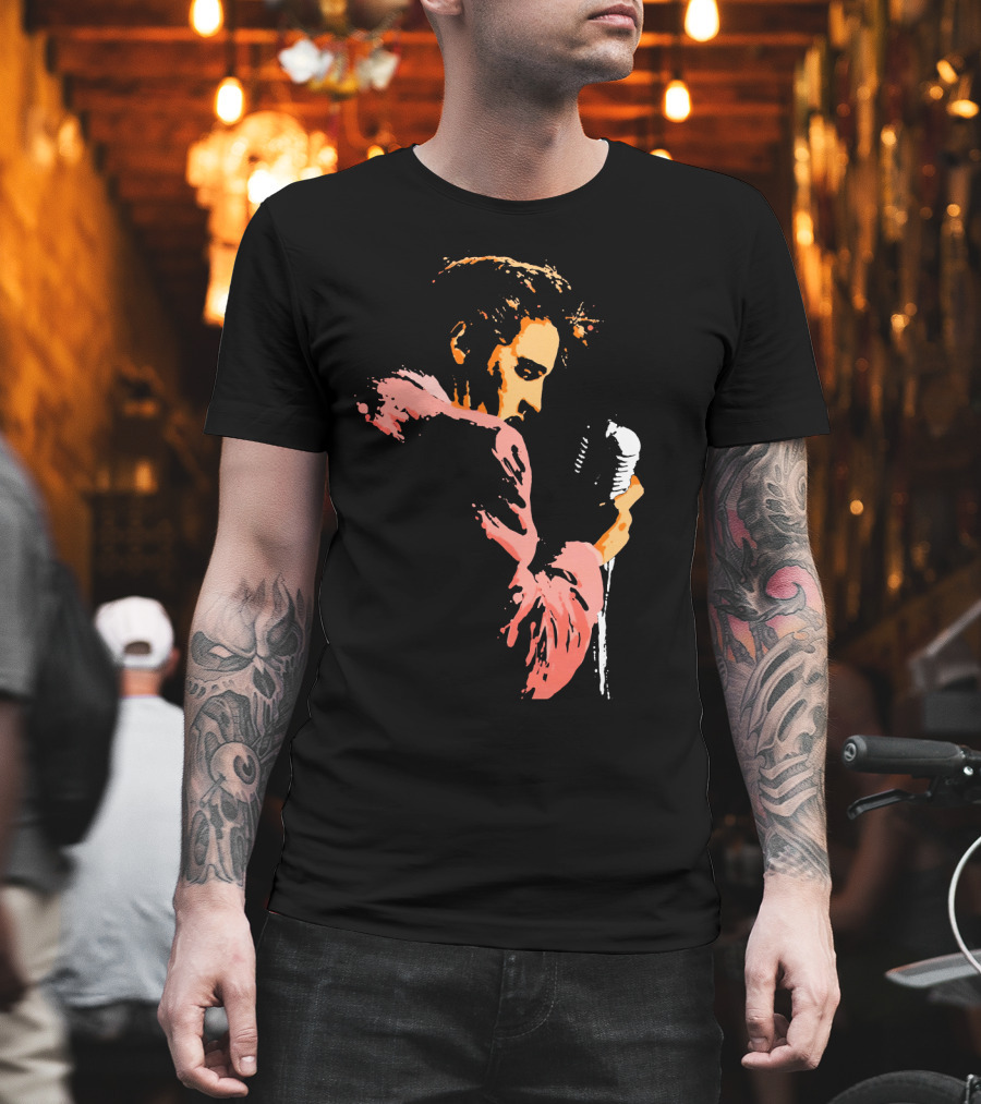 Evpl 22 Retro Microphone Performer Silhouette T-Shirt