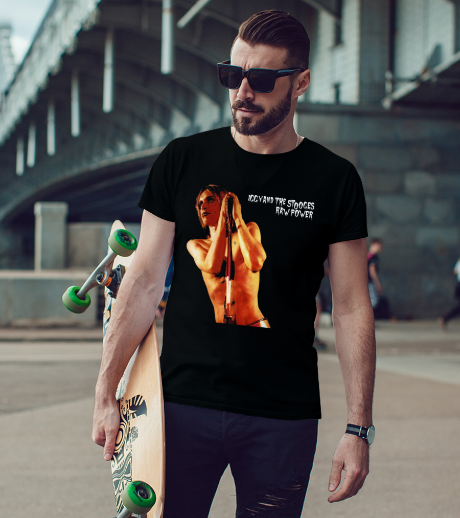 Iggy And The Stooges Raw Power Performance Image T-Shirt