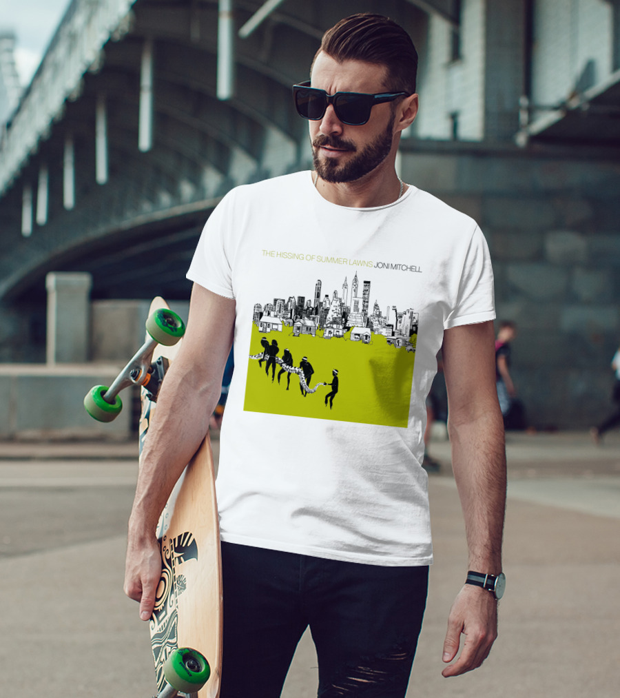 Joni Mitchell The Hissing Of Summer Lawns Cityscape Lawns T-Shirt