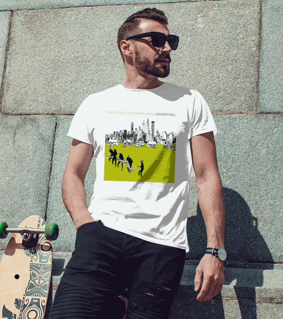 Joni Mitchell The Hissing Of Summer Lawns Cityscape Lawns T-Shirt
