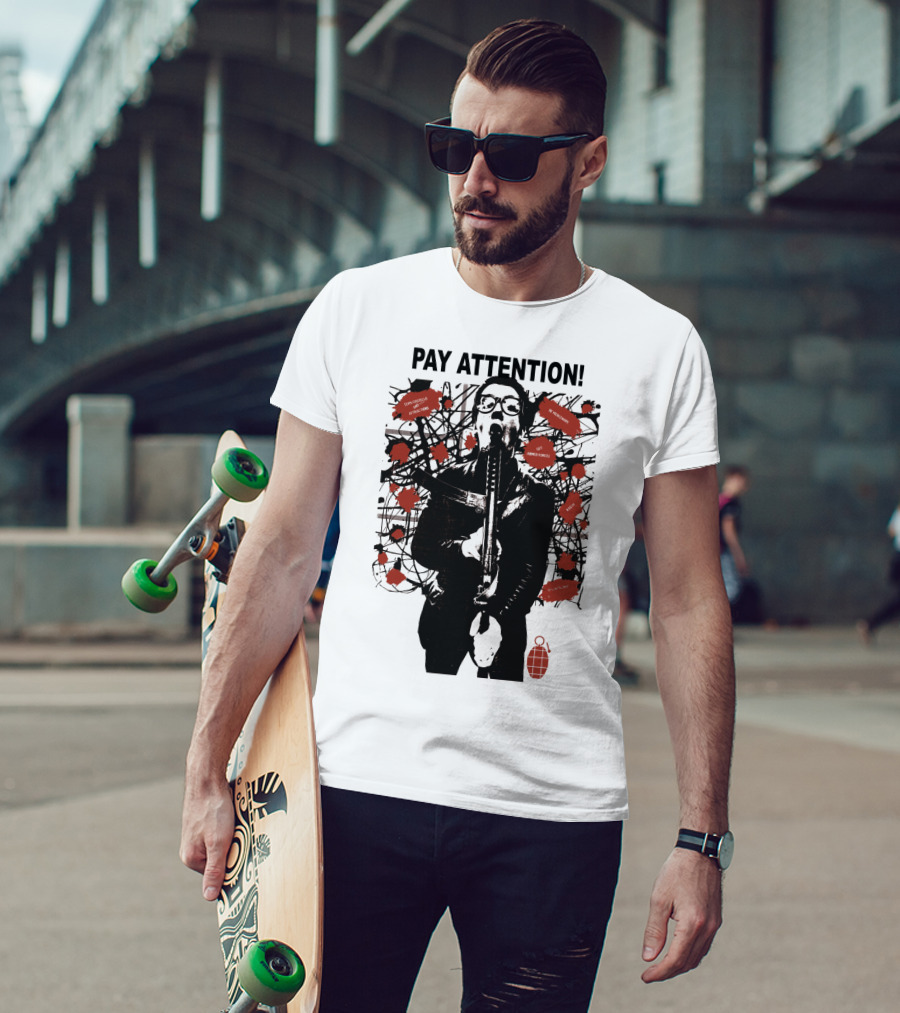 Pay Attention EVCTL 15 Amplified Warnings Get Angry New Frenzy T-Shirt