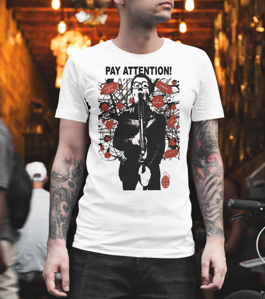 Pay Attention EVCTL 15 Amplified Warnings Get Angry New Frenzy T-Shirt
