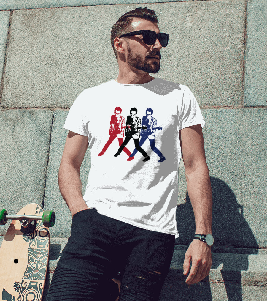 Evctl 19 Red Blue White Rock Trio T-Shirt
