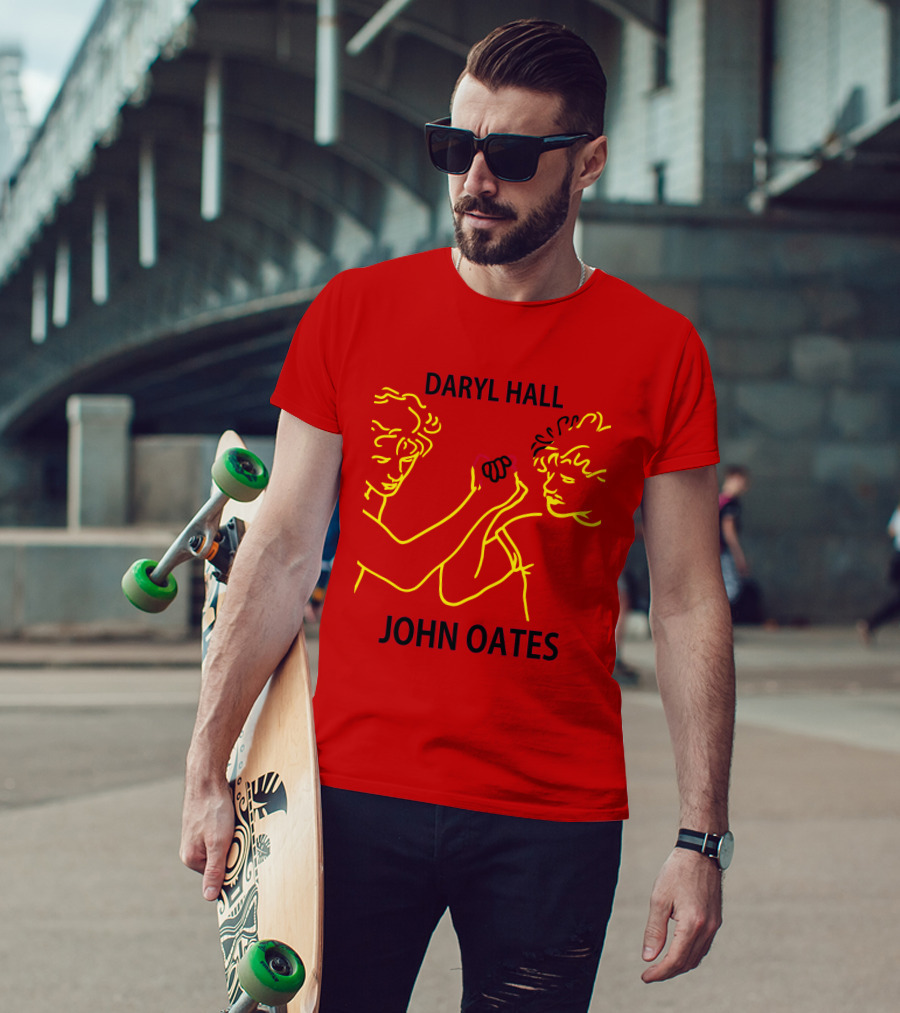 Daryl Hall And John Oates Neon Outline Duo T-Shirt