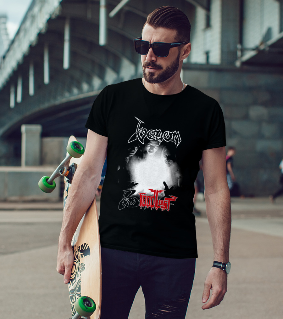Venom 06 Bloodlust Band Logo Monochrome Trio T-Shirt