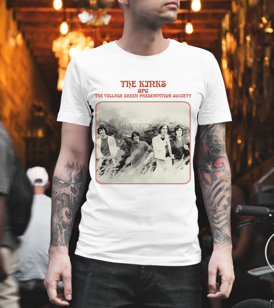 TKK 03 The Kinks Are The Village Green Preservation Society Band Photo T-Shirt