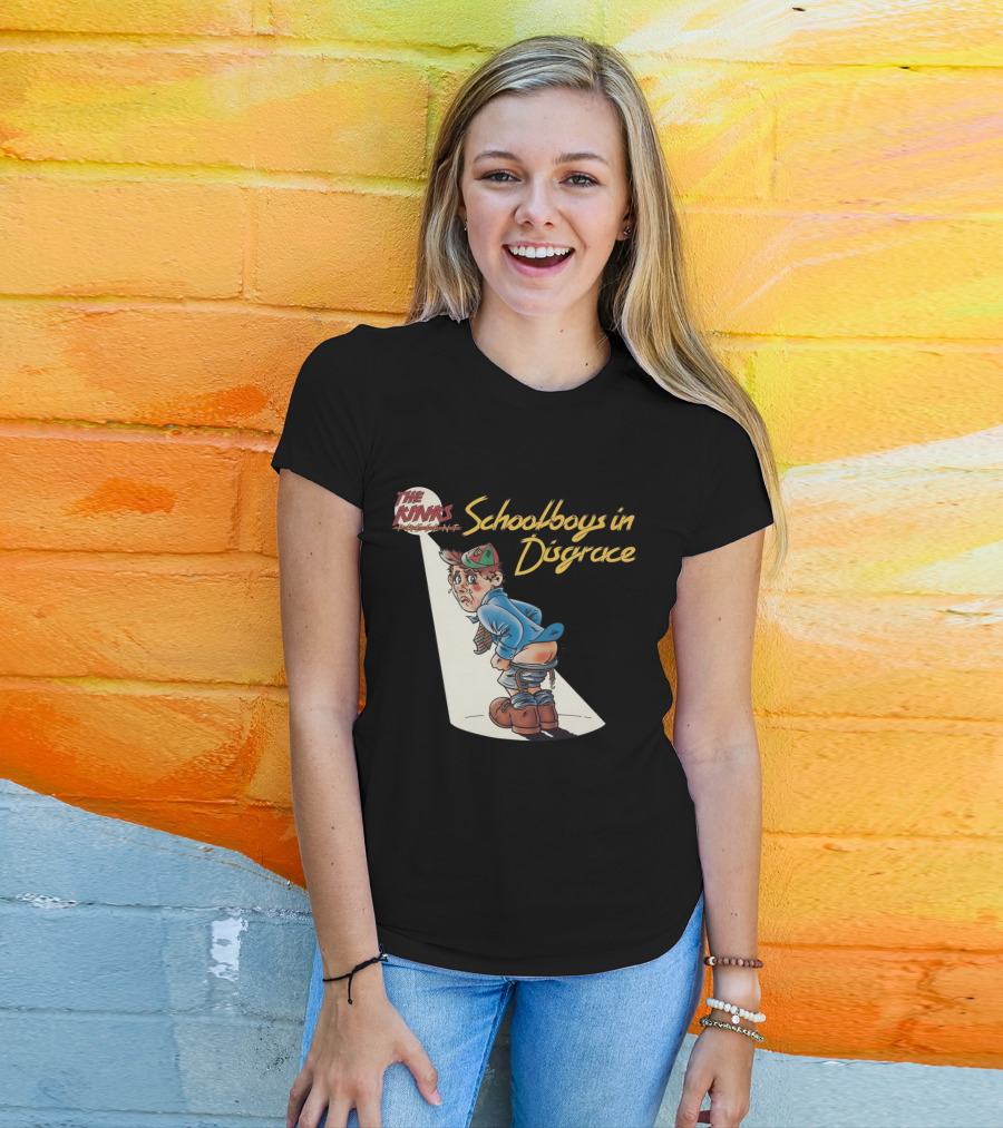 The Kinks Schoolboys In Disgrace Mischievous Cartoon T-Shirt
