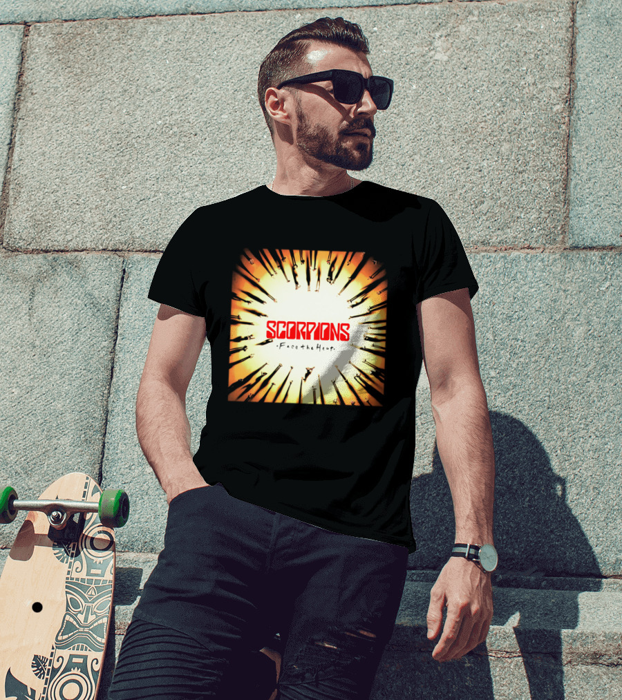 Scorpions Face The Heat Shadow Silhouettes Circle T-Shirt