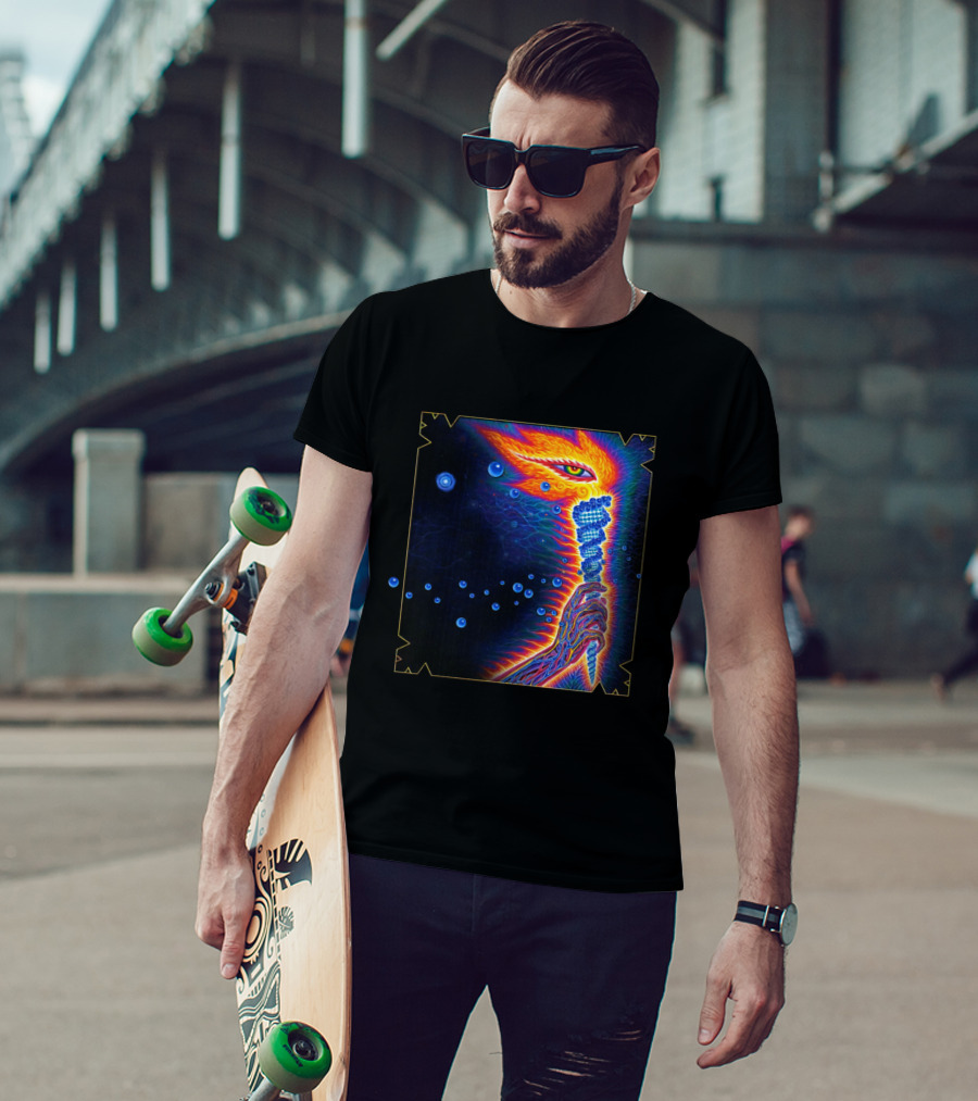 Psychedelic Visionary Art With Vibrant Cosmic T-Shirt