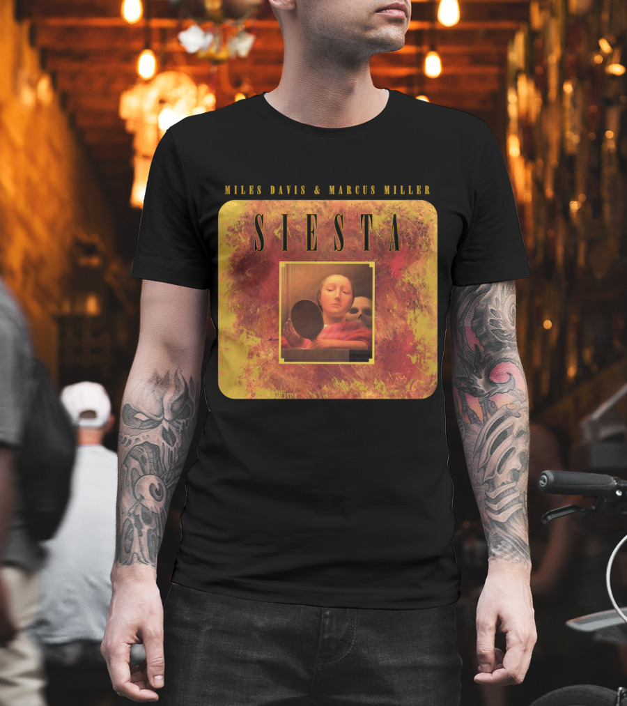 MDV 07 Miles Davis and Marcus Miller Siesta Album Cover T-Shirt