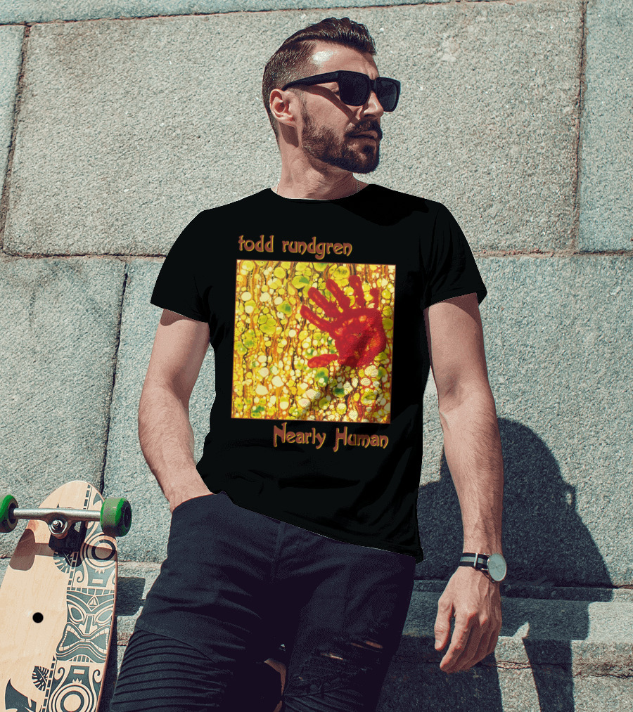 Todd Rundgren Nearly Human Handprint Cover T-Shirt