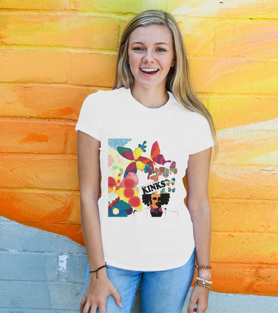 Face To Face Kinks Psychedelic Butterfly Collage T-Shirt