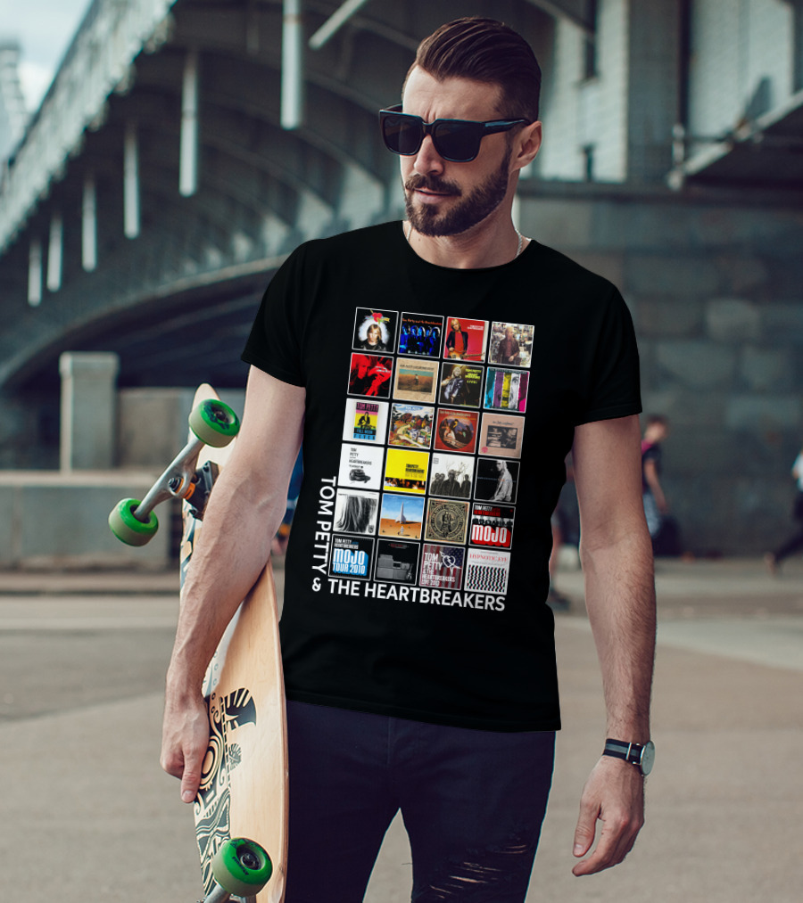 Tom Petty And The Heartbreakers Album Cover Collage T-Shirt