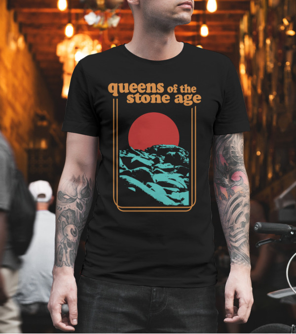 queens of the stone age red sun mountain landscape T-Shirt queens of the stone age red sun mountain landscape T-Shirt