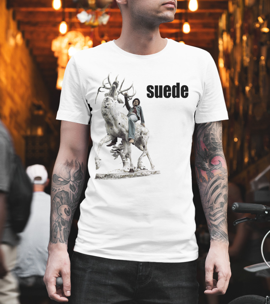Suede Riding Stag Sculpture T-Shirt