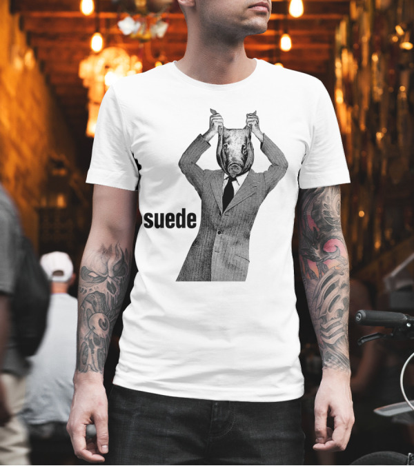 Suede Pig Head Man Suit T-Shirt Suede Pig Head Man Suit T-Shirt