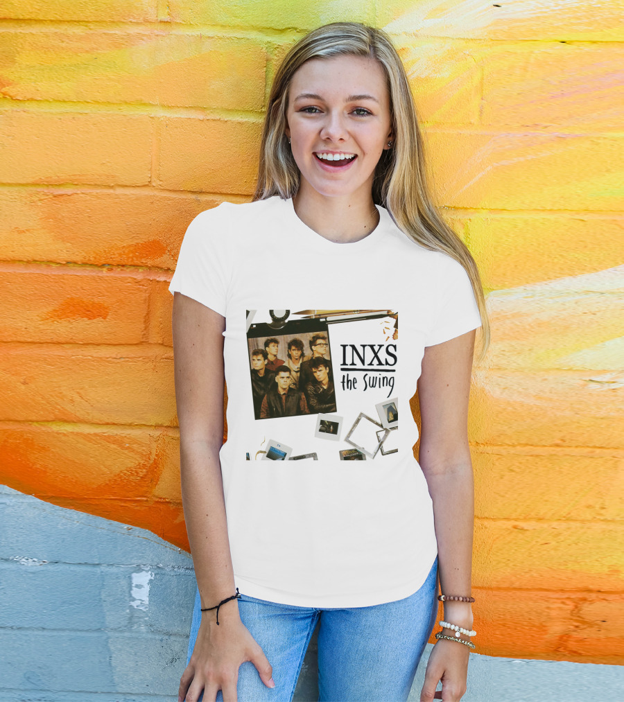 INXS The Swing Album Cover Group Photo With Film Reel And Slides T-Shirt
