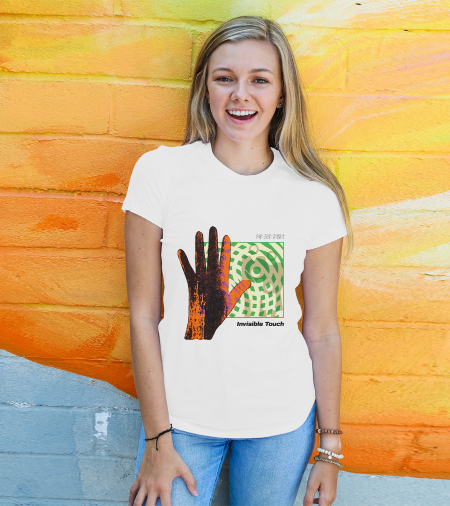 Genesis Invisible Touch Album Cover Hand Artwork T-Shirt