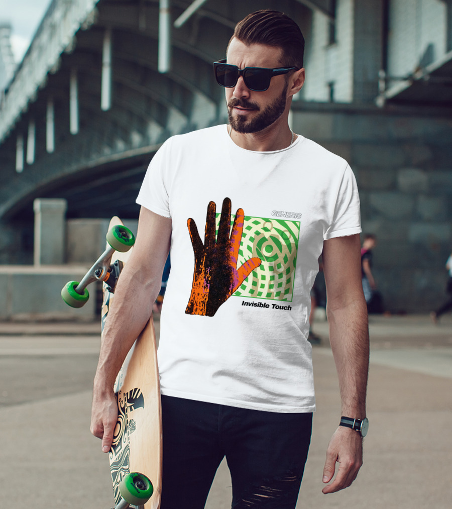 Genesis Invisible Touch Album Cover Hand Artwork T-Shirt