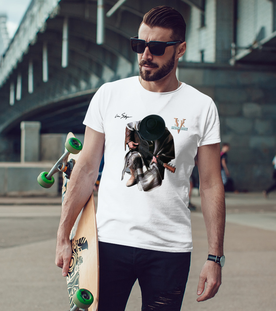 Stevie Ray Vaughan In Step Srv Texas Blues Guitarist T-Shirt